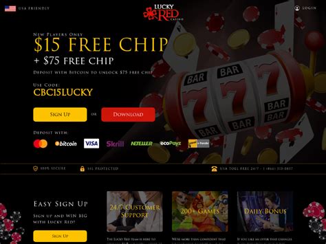 lucky red casino no deposit bonus 2017 - free no deposit chip on sign up.